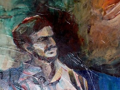 Portrait of Jordan - oil painting by Karen Halpern (1973)