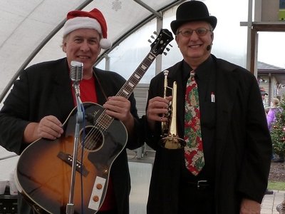 At Melka's Christmas show with John Trimmel