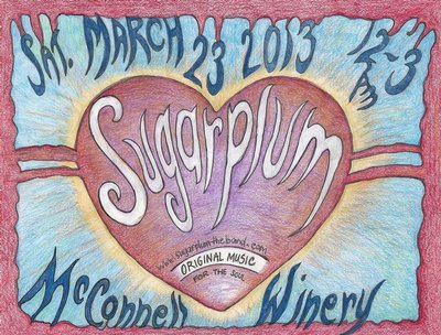 Sugarplum Poster for McConnell Winery gig 