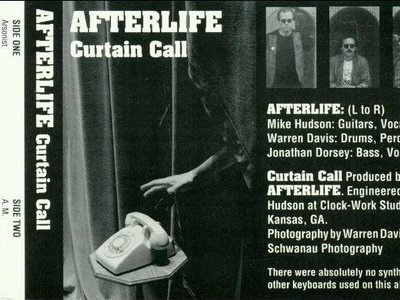 cassette J-card for "Curtain Call"