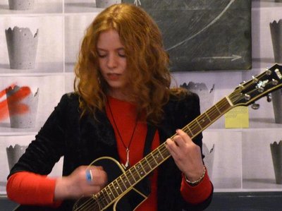 Jules In an acoustic set at Matthews Yard, Croydon, Surrey U.K. December 2012