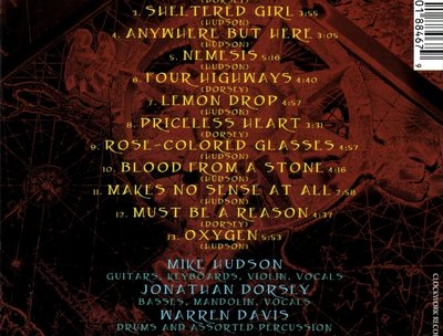 Back cover to our new album "Compass Rose"