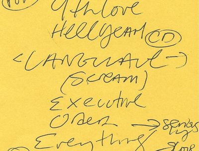 Sample Set List for My 2 Year 375 Performances 12 Country Tour