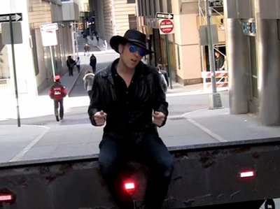 Subway Cowboy singing "Big Bad Bully"