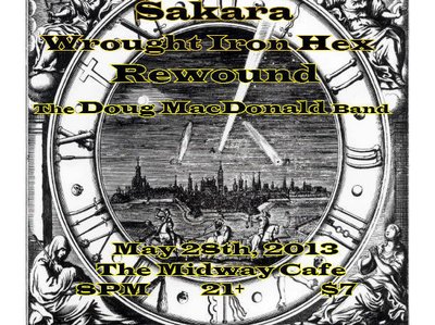 Flyer or 5/28/13 show at the MIdway Cafe in Jamaica Plain, MA