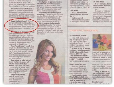 McKinzie Roth Indy Star Mention