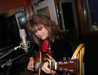 Recording session for the song "Bluesy Lil' Tipsy Christmas" (now that's a funny song!)