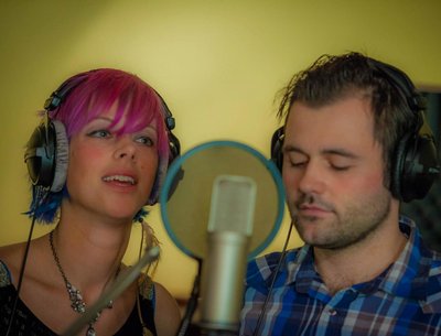 JJ and Mat in studio