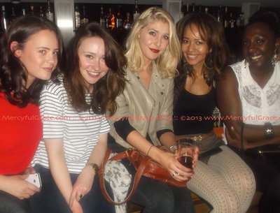Sherry Davis (2nd left) and her friends - Enjoying some live music