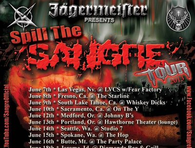 "Spill The SANGRE" tour 2013 promo flyer