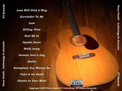 "Anthology In Acoustic artwork for the back, complete with songlist