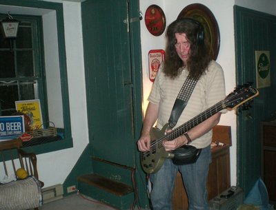 John Gallgher from RAVEN putting down a mean track for a new ARMAGEDDON song, "Spinner."
