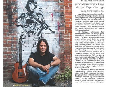 Tom Kopyto Interview in Gitar Plus Magazine (Indonesia)