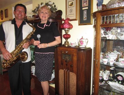 Shirley & Wayne with his Tenor Saxophone