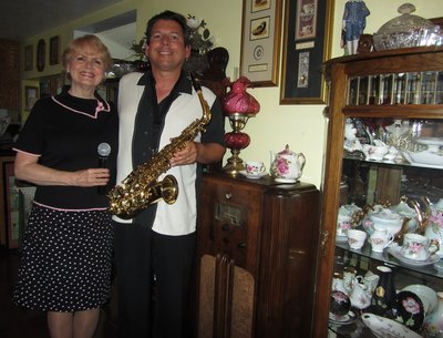 Shirley and Wayne with his Alto Saxophone