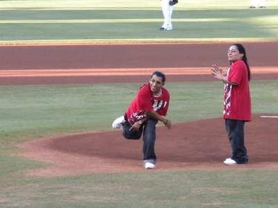 Threw the first pitch at the Oklahoma Redhawks game 6-25-09