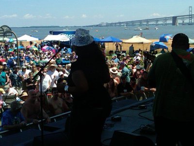 Sangin with The Lee Boys at The Chesapeake Blues Fest 2012