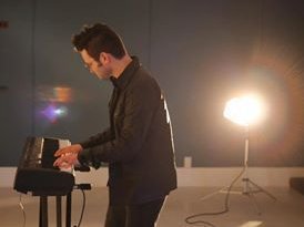 Eric Norquist ripping those keys on set of "Weep" video.