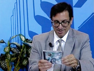 WCCATV host Mauro DePasquale with my album Symbolic Hemsipheres (24th July 2013)