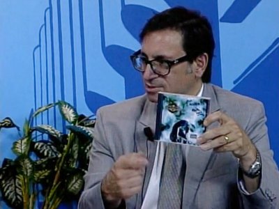 American TV Station WCCATV host Mauro DePasquale with my album Symbolic Hemispheres. (24th June 2013