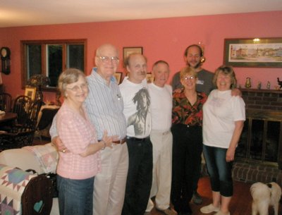My parents, Abby and Bob Moore Sr., Al Bernier, Bob Moore, Larraine, Eric Solomon, and Pat Moore
