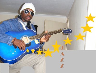 Playing the guitar