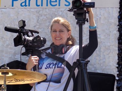 Susie while shooting, Junteenth Event 2013