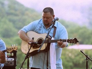 Bubba working the strings over on his Eddie Gray Guitar