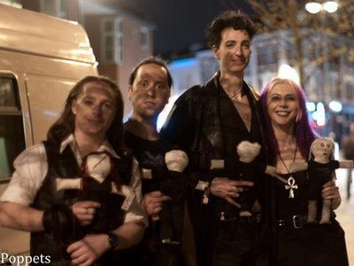 The Memepunks with our dolls, by Catherine Currie