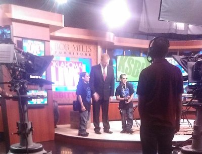 On the set of OKLAHOMA LIVE TV