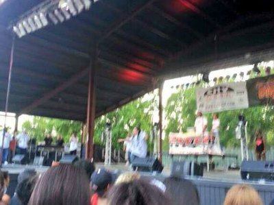 On stage at FrontierCity