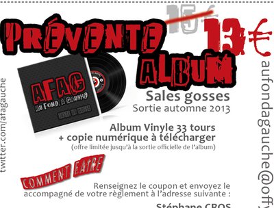 Au fond a gauche - AFAG - PrÃ©vente Album Vinyle