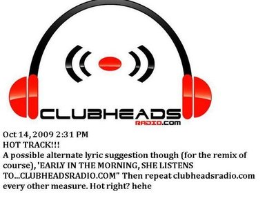 Crystal Waters ClubHeadRadio likes Weslcohan :-) 2009