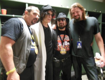 Magic Chuck, Peter Wolf, Juke, Tom Arey backstage Met Life Concert 07-27-13