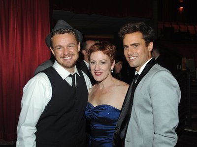 Jake Simpson with Lisa Vroman and David Burnham at Help Is On The Way!