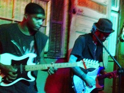 Sturgis jamming with R.L. Burnsides son Garry at Kudzu's in Memphis on 8/27/13