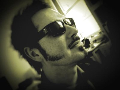 In the offices of Journey Four Graphic design with borrowed sunglasses.
