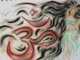 Untitled 2012 this is a Hindu symbol for omm or aum meaning the absolute