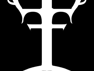 white on black stamp