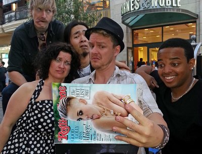 A glimpse of Jake Simpson & his band's candid response to Miley Cyrus' centerfold in Rollingstone!