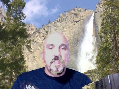 Blowing Bubble At Falls