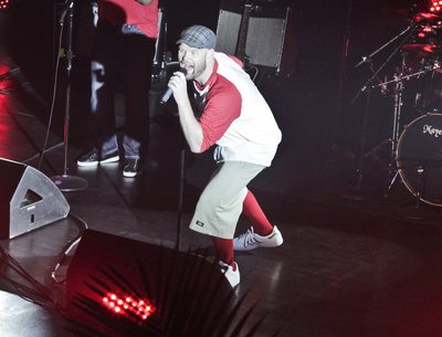 Performance shot of "I Miss Home (NOT!)" on the set of the EPK Video shoot!