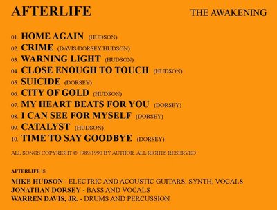 Back cover for our 2nd album "The Awakening"