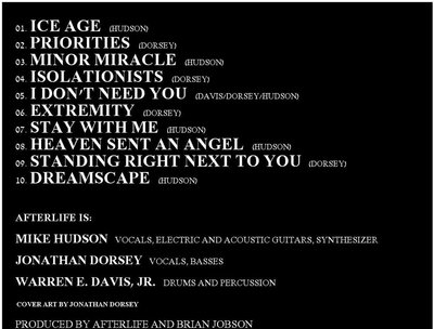 Back cover for our 1st album "The Frozen Sun"