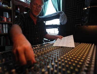 Mike setting up a mix.
