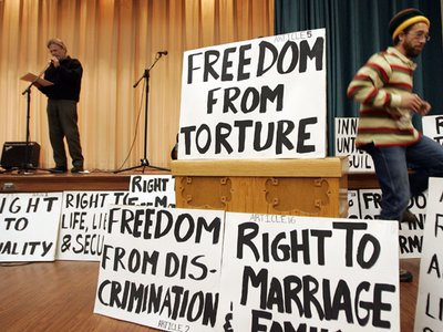 Mike Marcellino performs at International Human Rights Day, Cleveland 2009