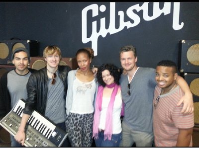 Jake Simpson and his crew at Gibson Guitar Showroom in Beverly Hills - Oct 2013