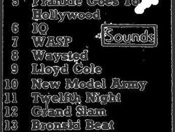 Top new band chart Sounds 1984