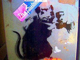 Banksy camera rat graffiti London, 2006