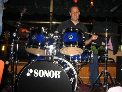 David and his new Sonor drum kit